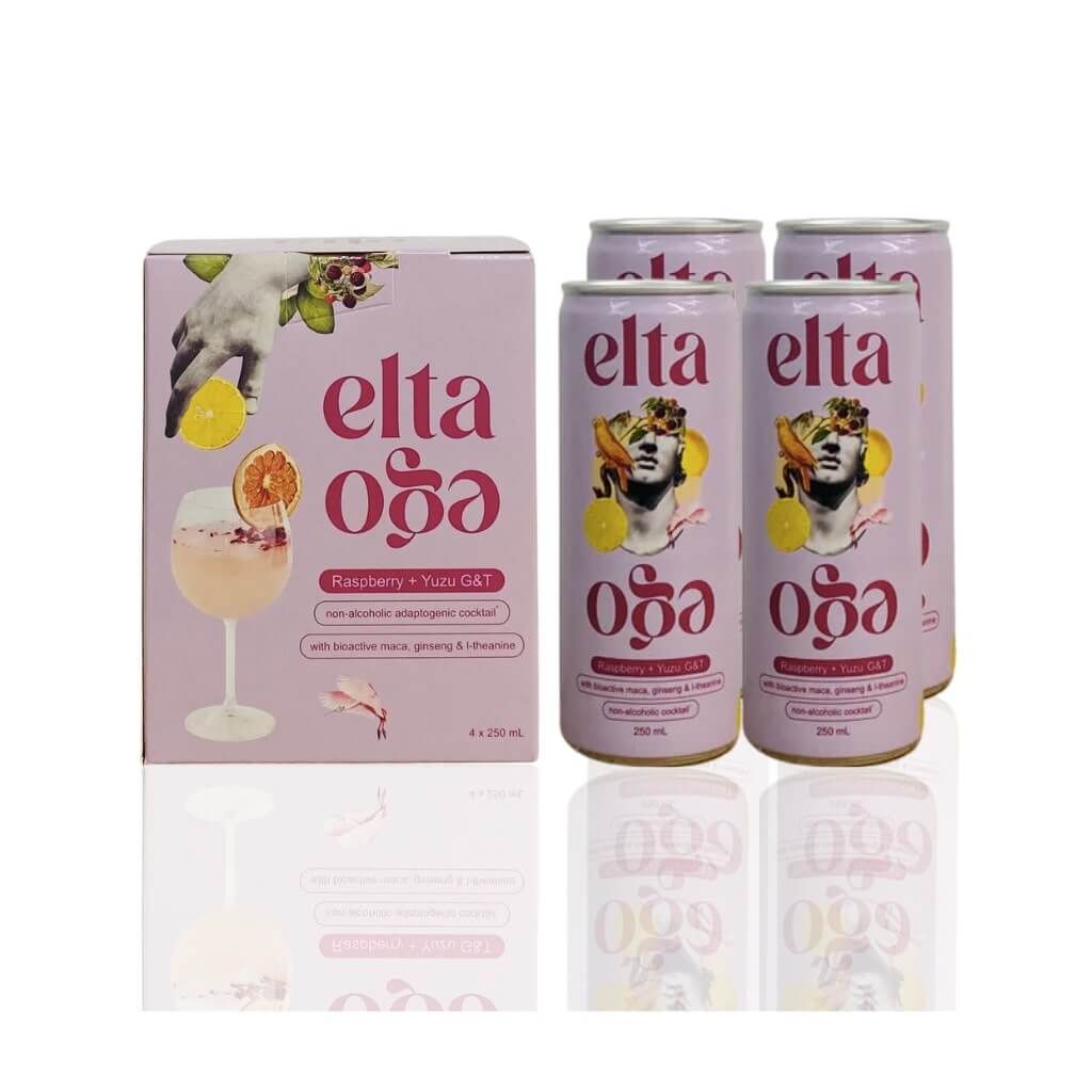 Elta Ego Non-Alcoholic Raspberry & Yuzu Cans x 4