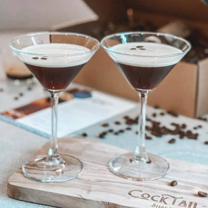 Espresso Martini cocktails in martini glasses