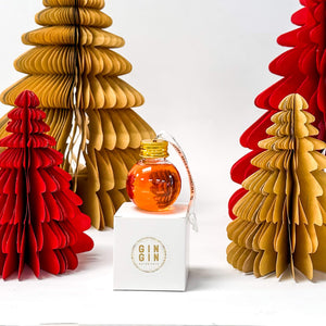Rose & Twig Gin filled bauble with ribbon