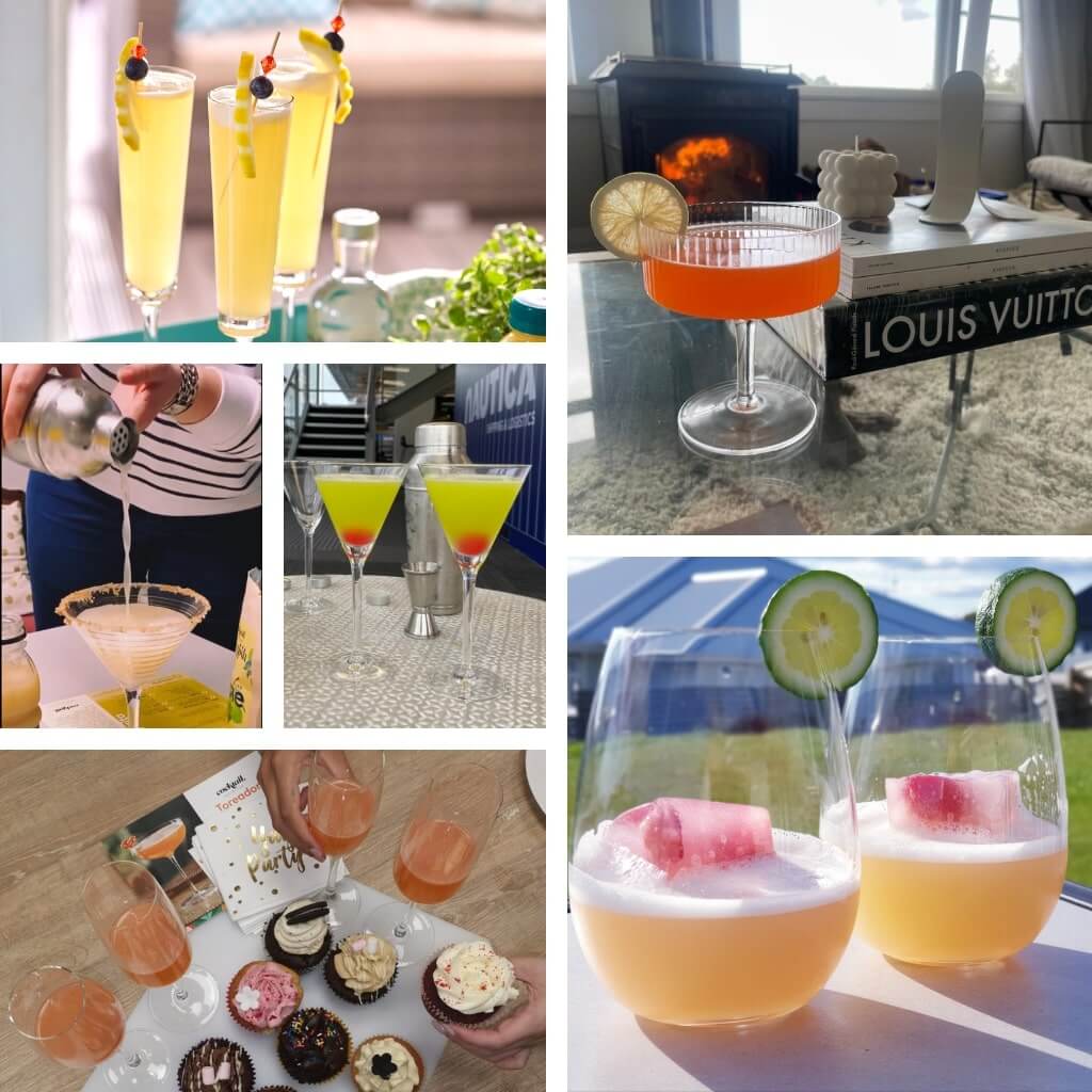 Montage of cocktails