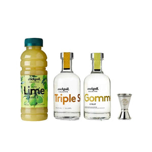 Cocktail collective lime juice, triple sec, gomme and spirit measure