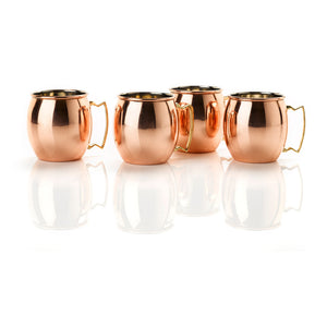 A set of 4 shiny Copper Mule Mugs