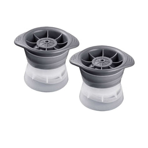 Set of 2 spherical silicone ice moulds