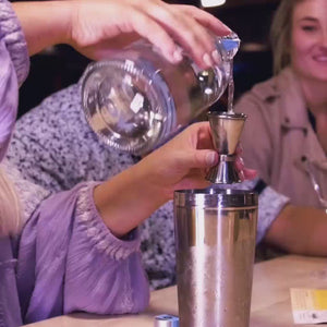Short clip of making Lemon Drop Martini cocktails