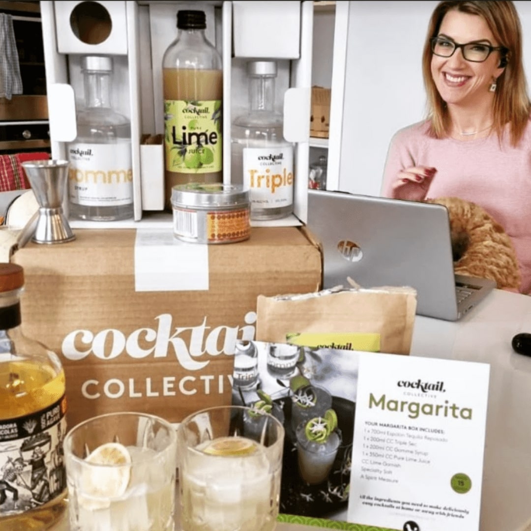 The Cocktail Collective Margarita Kit with the ingredients 