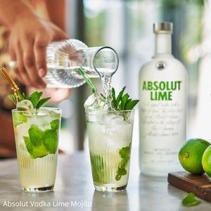 Absolut Lime Vodka with Vodka Mojito cocktails