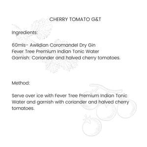 Cherry Tomato G&T Recipe | Cocktail Collective