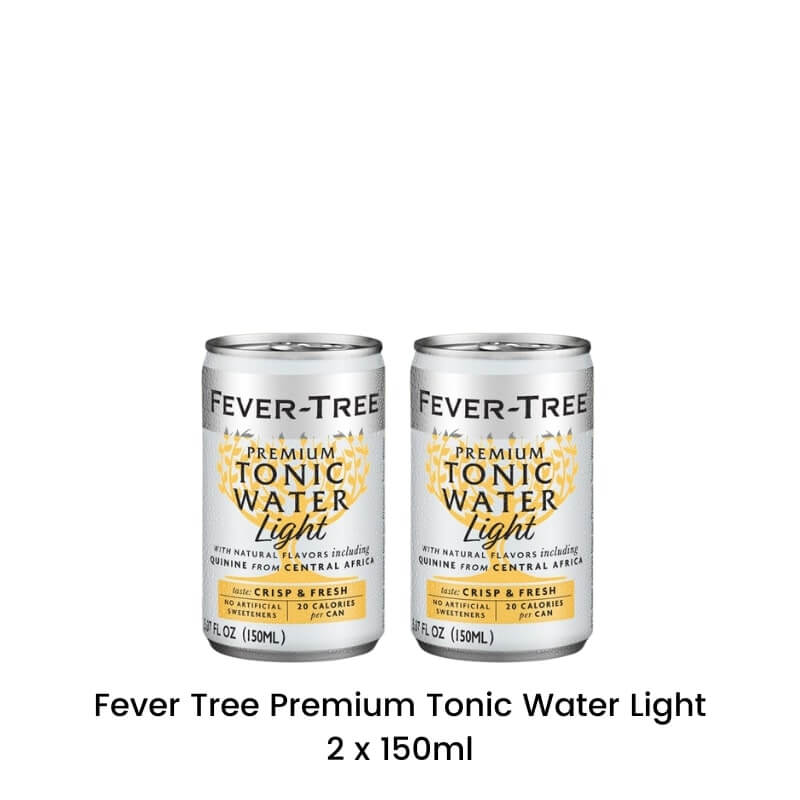 2 Fever Tree Light Premium Tonic Water cans