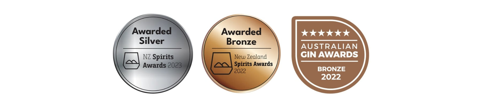 Forth Luck NZ Dry Gin Award Badges