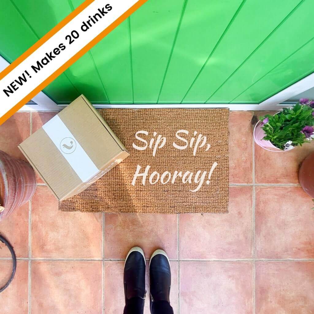 Cocktails on the cards doormat and cocktail box at green door