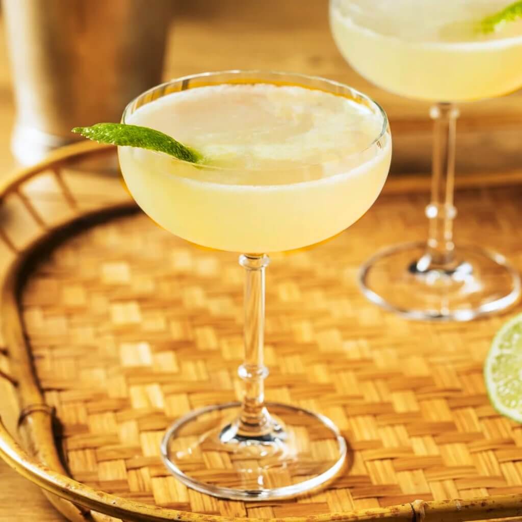 Daiquiri Cocktail White Rum And Lime Juice Raspberry Daiquiri