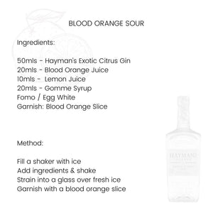Hayman's Exotic Blood Orange Sour recipe 