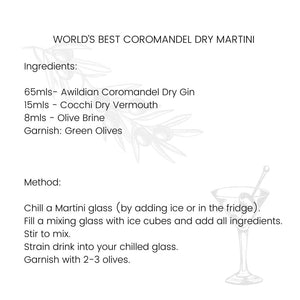 Coromandel Dry Gin Martini Cocktail Recipe | Cocktail Collective