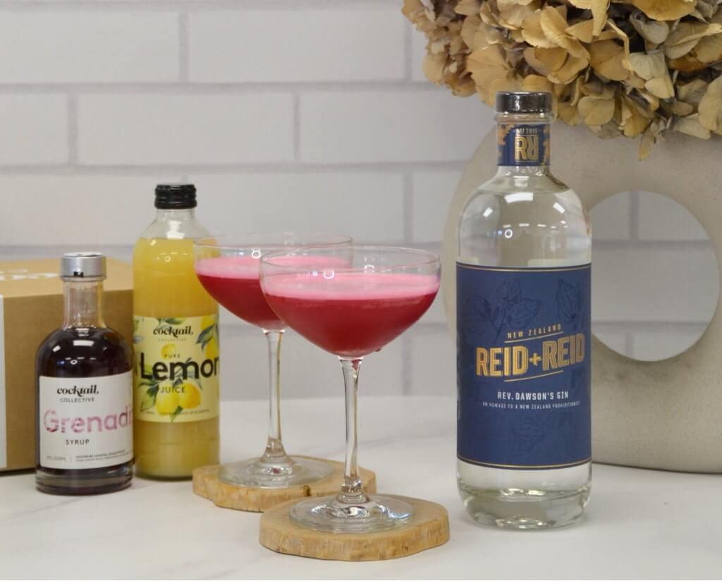 Clover Club cocktails made with Reid & Reid Gin