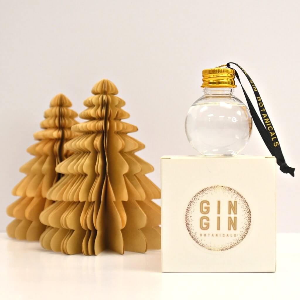 Clarity Dry Gin filled Christmas Bauble Ornament