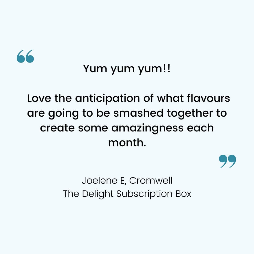 Customer review for the Delight Subscription Box