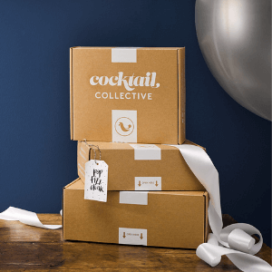 Selection of Cocktail Collective kits beautifully packaged in bespoke boxes ready for gifting.