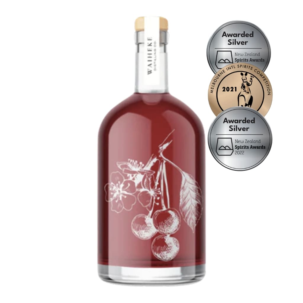 waiheke ruby gin with awards
