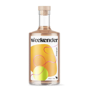 weekender orange gin bottle 
