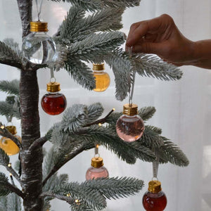 NZ Gin baubles on Christmas tree
