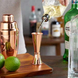 Copper Japanese Spirit Measure for cocktail making