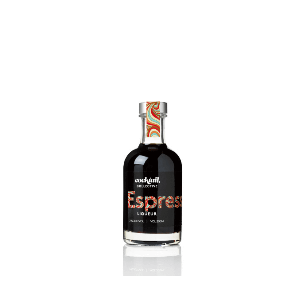 A 200ml bottle of dark, richly coloured Espresso Liqueur from Cocktail Collective