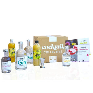 Gin O'Clock 2-in-1 box with Gimlet and Clover Club cocktail ingredients