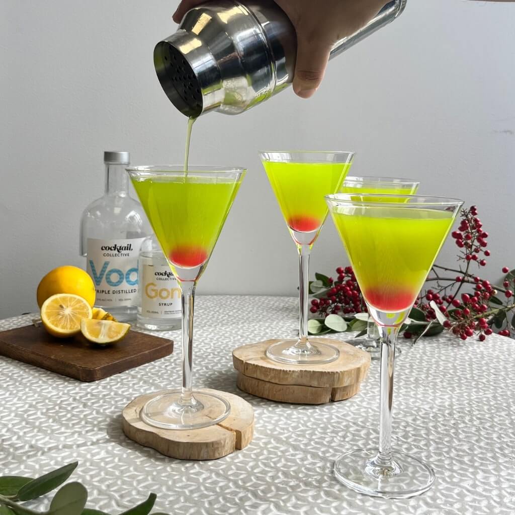 The Japanese Being poured into martini glass