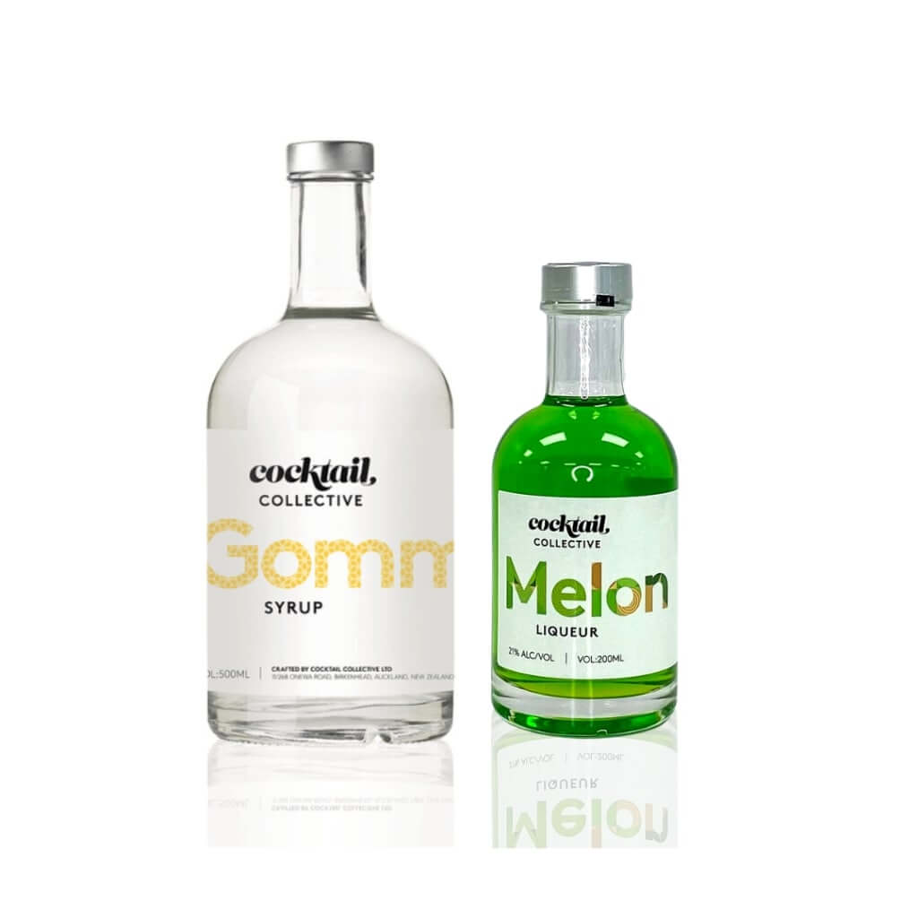 500ml Gomme Syrup a 200ml bottle of Melon Liqueur by Cocktail Collective 