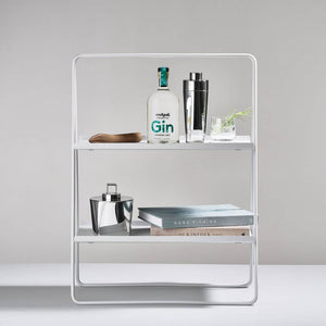 Rocks Shaker and Ice Bucket on a stylish bar cart with Cocktail Collective Gin